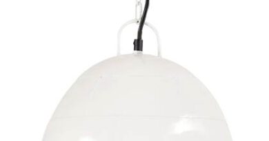 Foto vidaXL Hanglamp industrieel vintage rond 25 W E27 31 cm wit