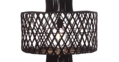 Foto villaflor Hanglamp Candy Black Rotan 50cm