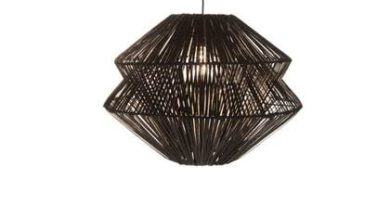 Foto villaflor Hanglamp Laut Rotan Zwart 40cm