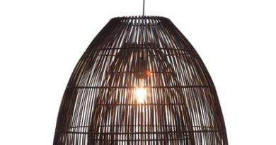 Foto villaflor Hanglamp Rotan Bell Black 50cm