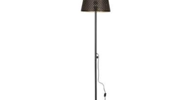 Foto WOOOD Exclusive Kars Vloerlamp - Metaal - Zwart/Brass - 161x42x42