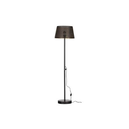 Foto WOOOD Exclusive Kars Vloerlamp - Metaal - Zwart/Brass - 161x42x42