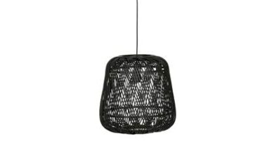 Foto WOOOD Exclusive Moza Hanglamp - Bamboe - Zwart - 36x36x36